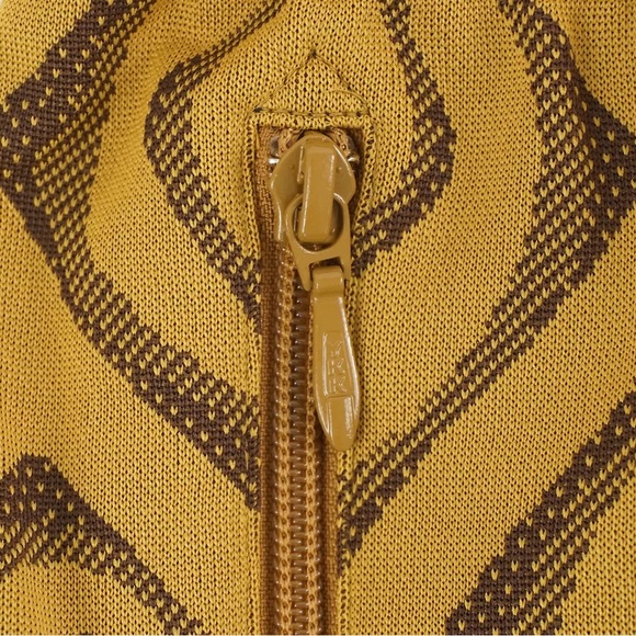 Needles Track Jacket And Pants In Polyester Jacquard Mustard Sz M Made in Japan - Picture 13 of 16